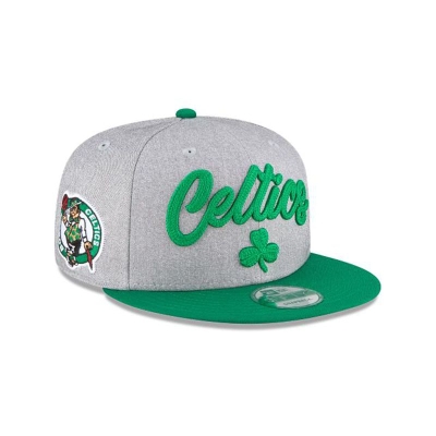 Grey Boston Celtics Hat - New Era NBA Official NBA Draft 9FIFTY Snapback Caps USA5869120